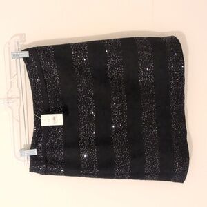 LOFT Black Sequin Pencil Skirt 4